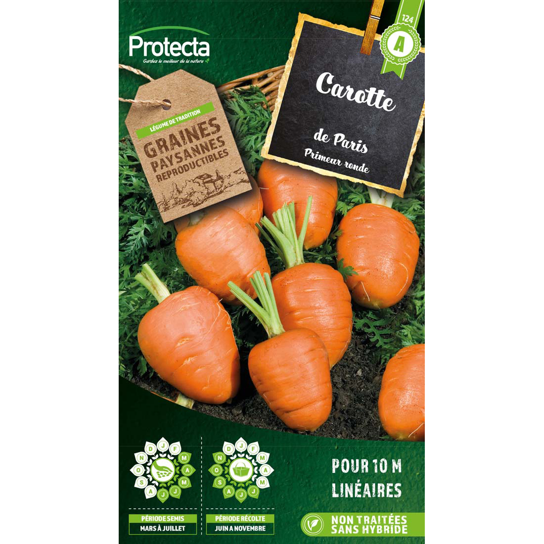 Carotte courte marché de Paris sachet 6 g