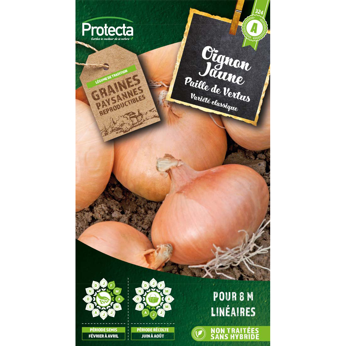 Oignon jaune Paille des Vertus sachet 4g