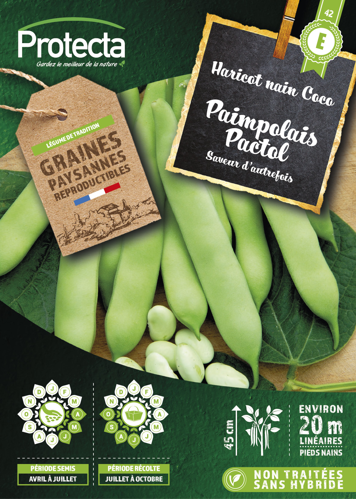 Haricot nain Pactol type coco Paimpolais Boîte 125g