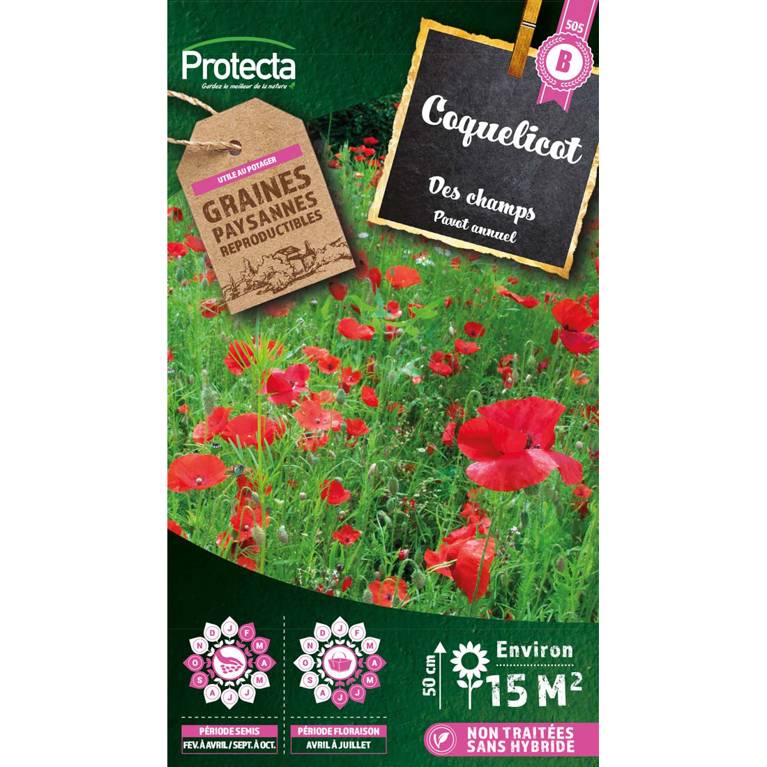 Coquelicot simple rouge 2g