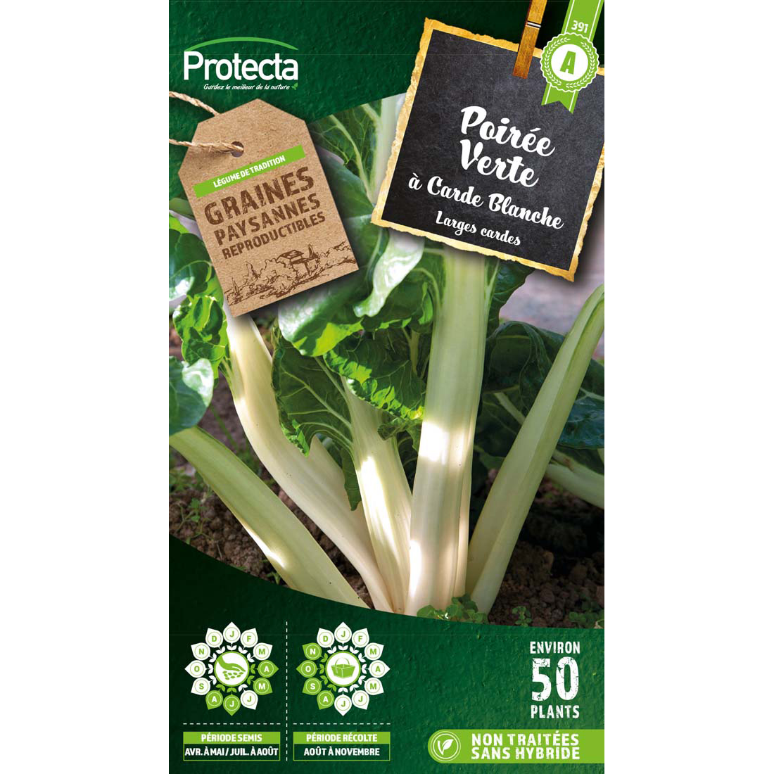 Poirée verte à carde blanche 3 sachet 3g